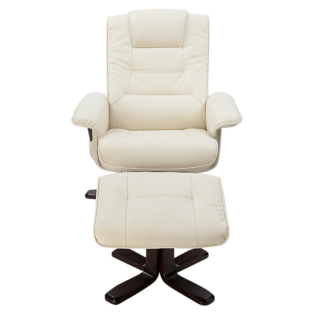 PU Leather Massage Chair Recliner Ottoman Lounge Remote V63-771955