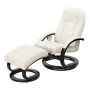 PU Leather Deluxe Massage Chair Recliner Ottoman Lounge Remote V63-771965
