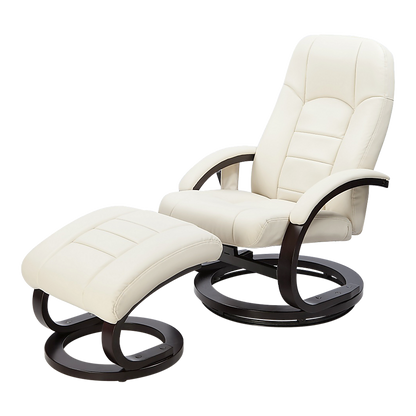 PU Leather Deluxe Massage Chair Recliner Ottoman Lounge Remote V63-771965