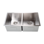 820x457mm Handmade Stainless Steel Undermount / Topmount Kitchen Laundry Sink with Waste V63-772955