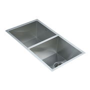 820x457mm Handmade Stainless Steel Undermount / Topmount Kitchen Laundry Sink with Waste V63-772955