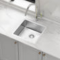 440x440mm Handmade Stainless Steel Undermount / Topmount Kitchen Laundry Sink with Waste V63-772965