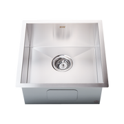 440x440mm Handmade Stainless Steel Undermount / Topmount Kitchen Laundry Sink with Waste V63-772965