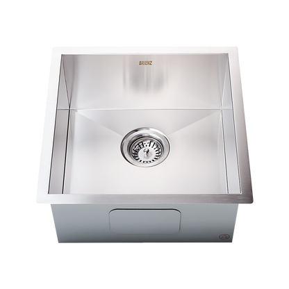 440x440mm Handmade Stainless Steel Undermount / Topmount Kitchen Laundry Sink with Waste V63-772965