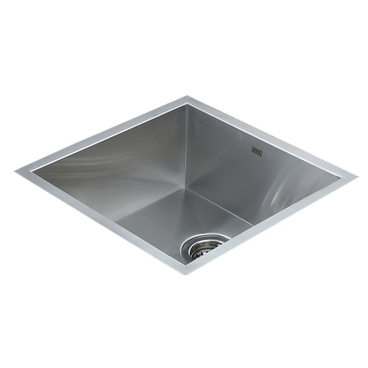 440x440mm Handmade Stainless Steel Undermount / Topmount Kitchen Laundry Sink with Waste V63-772965