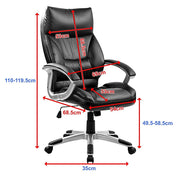 PU Leather Executive Office Chair - Ergonomic Swivel Computer Desk Chair in Black V63-774975