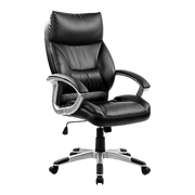 PU Leather Executive Office Chair - Ergonomic Swivel Computer Desk Chair in Black V63-774975