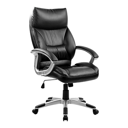 PU Leather Executive Office Chair - Ergonomic Swivel Computer Desk Chair in Black V63-774975