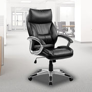 PU Leather Executive Office Chair - Ergonomic Swivel Computer Desk Chair in Black V63-774975