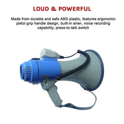 25W Megaphone PA System Loud Speaker Voice Recorder V63-775725
