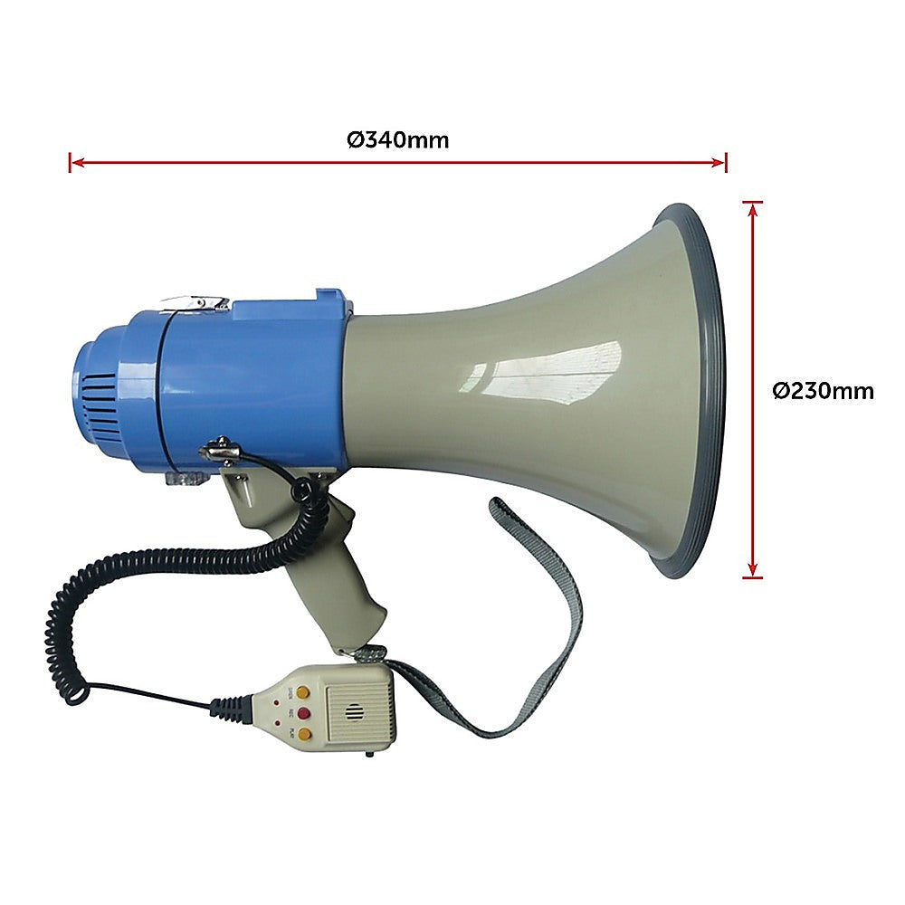 25W Megaphone PA System Loud Speaker Voice Recorder V63-775725