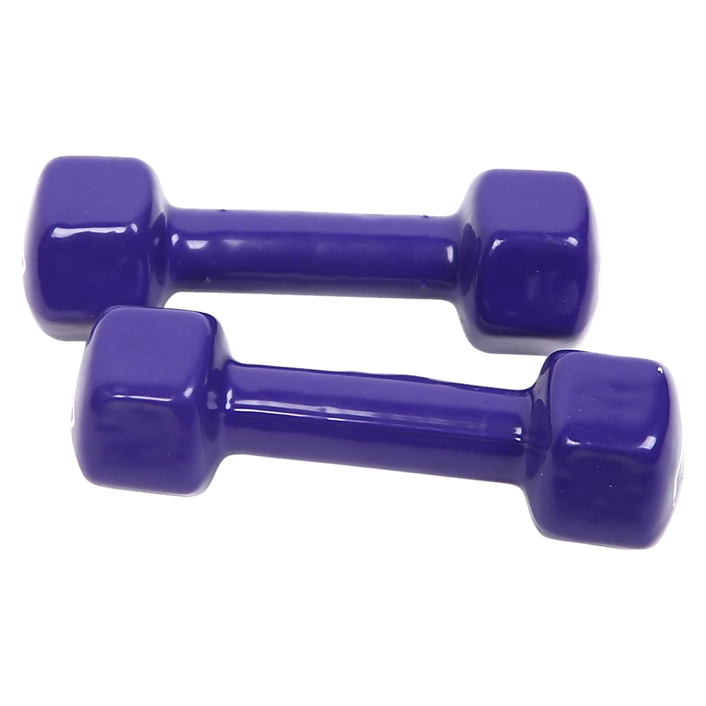 2kg Dumbbells Pair PVC Hand Weights Rubber Coated V63-782495