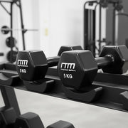 5kg Dumbbells Pair PVC Hand Weights Rubber Coated V63-782505