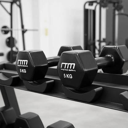 5kg Dumbbells Pair PVC Hand Weights Rubber Coated V63-782505