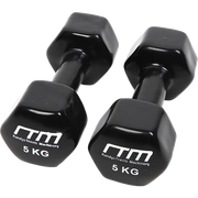 5kg Dumbbells Pair PVC Hand Weights Rubber Coated V63-782505