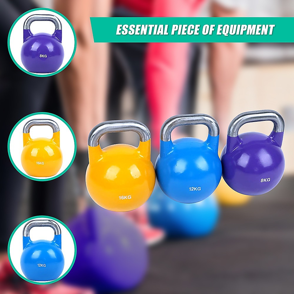 8KG, 12KG, 16KG Pro-Grade Steel KettleBell Set V63-782545