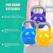 8KG, 12KG, 16KG Pro-Grade Steel KettleBell Set V63-782545