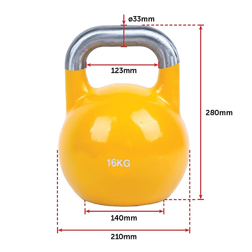 8KG, 12KG, 16KG Pro-Grade Steel KettleBell Set V63-782545