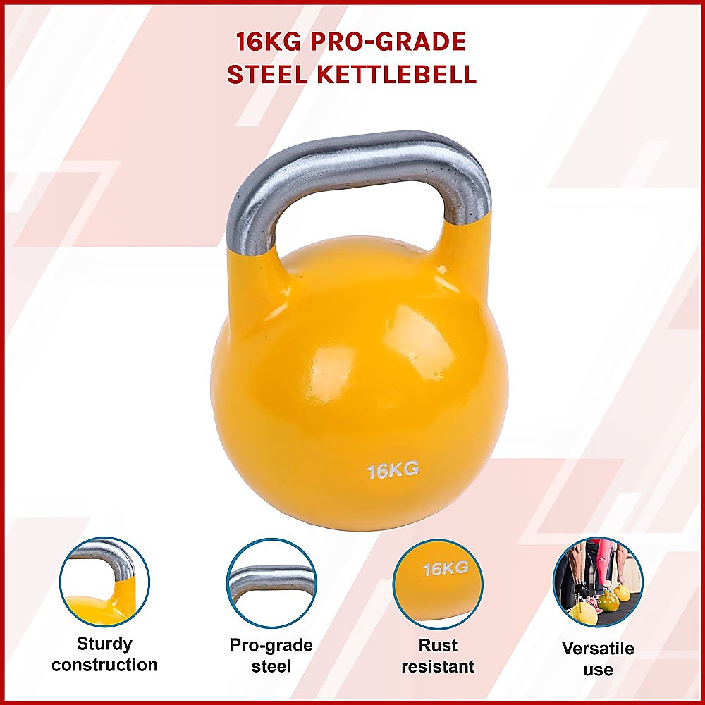 16KG Pro-Grade Steel KettleBell V63-782555