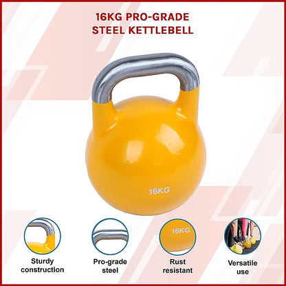 16KG Pro-Grade Steel KettleBell V63-782555