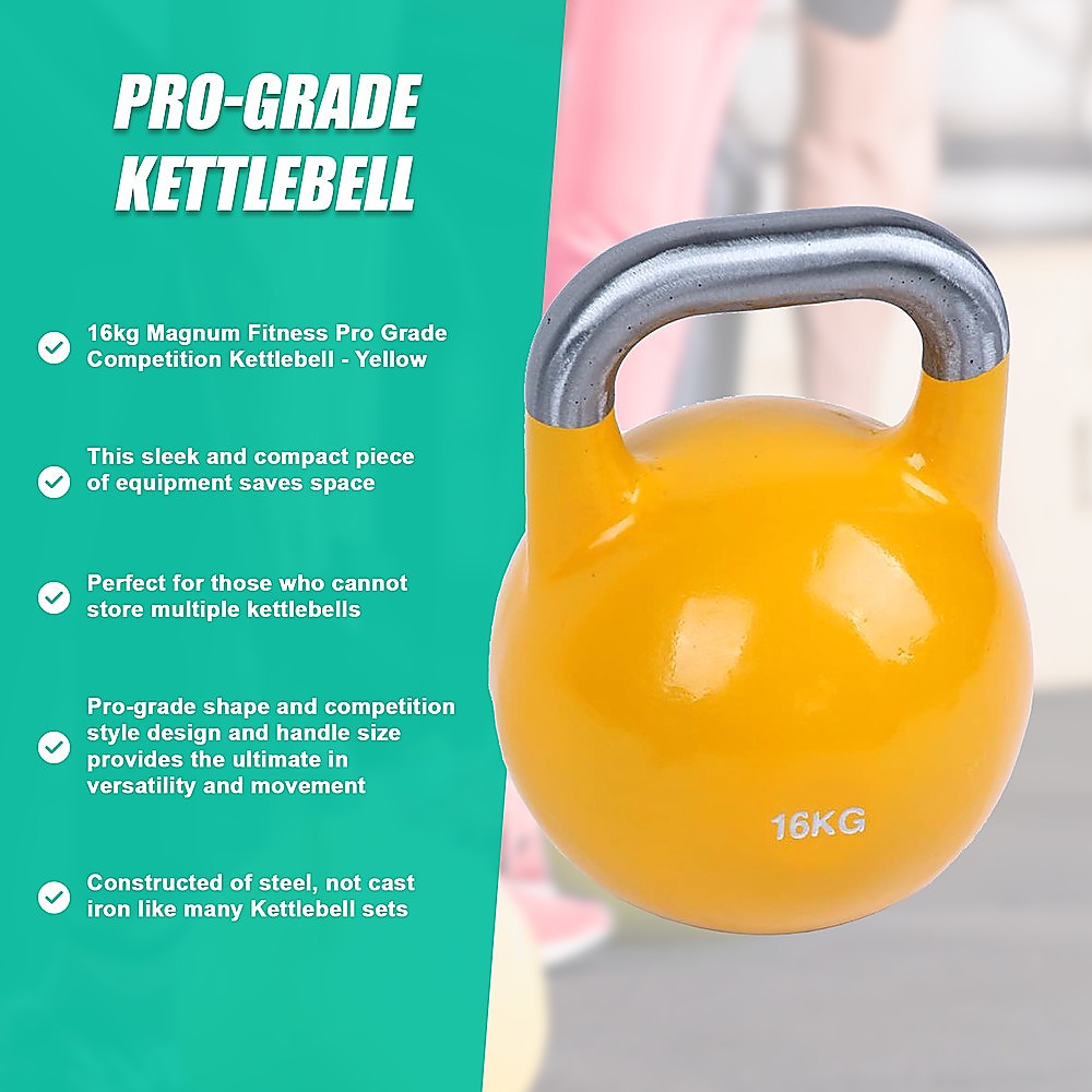 16KG Pro-Grade Steel KettleBell V63-782555