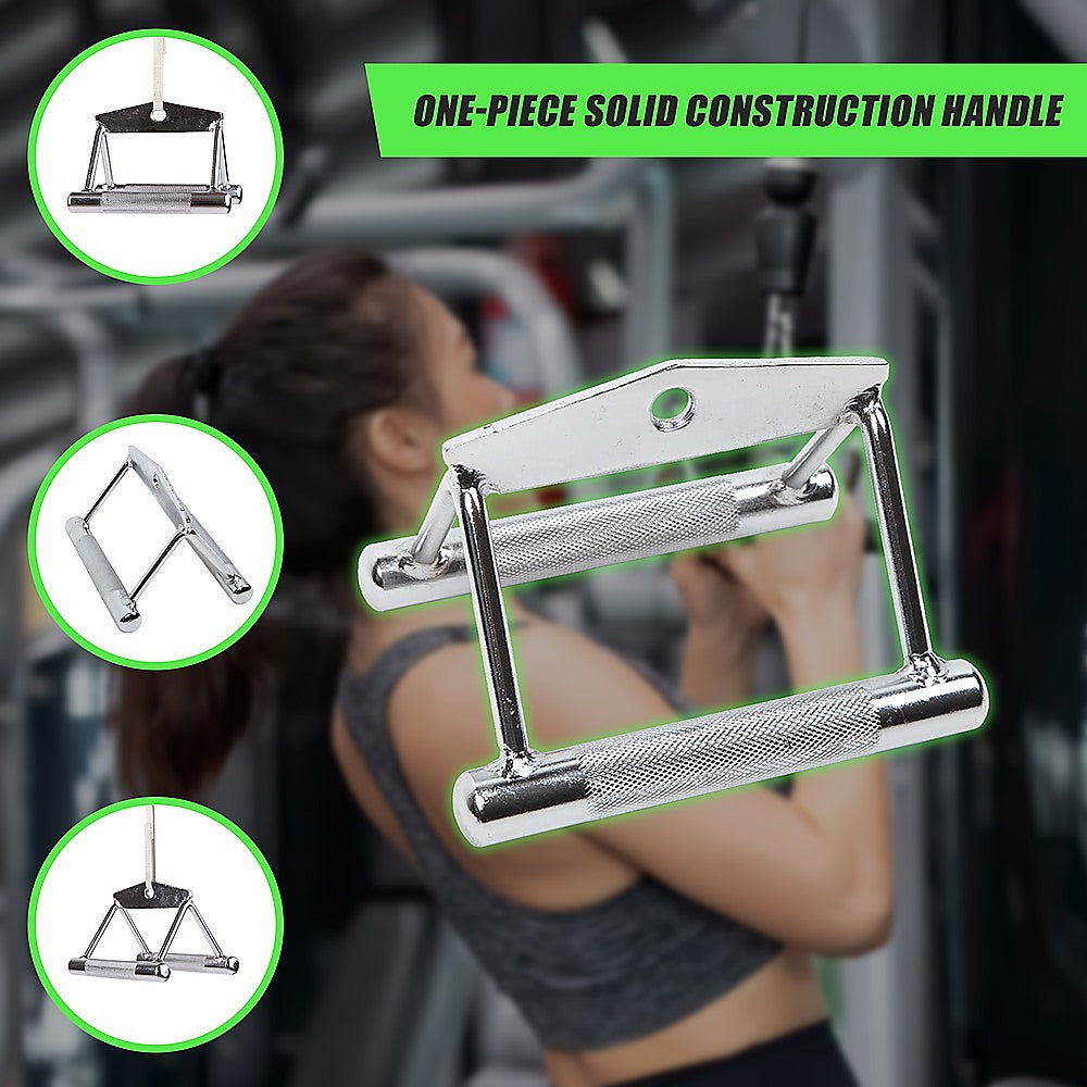 Close Grip Seated Row Handle - Triangle Cable Attachment Bar for Gym Machines V63-782575