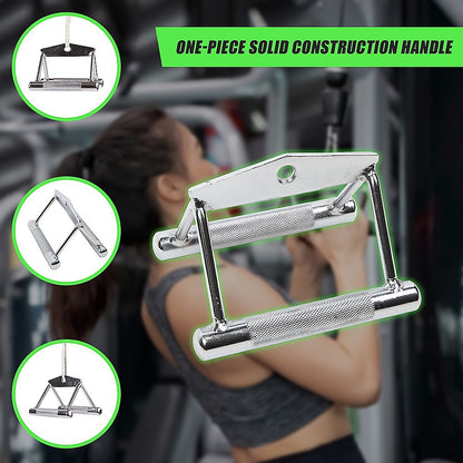 Close Grip Seated Row Handle - Triangle Cable Attachment Bar for Gym Machines V63-782575