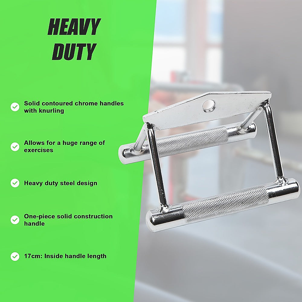Close Grip Seated Row Handle - Triangle Cable Attachment Bar for Gym Machines V63-782575