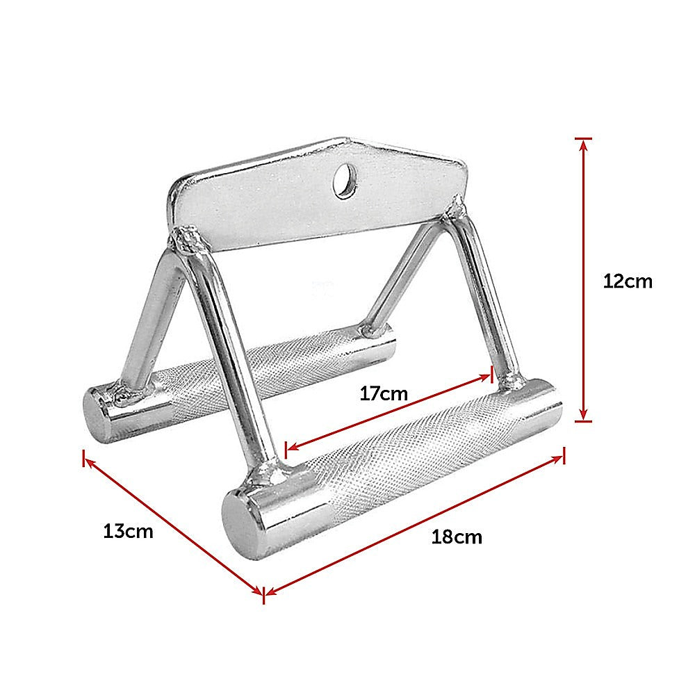 Close Grip Seated Row Handle - Triangle Cable Attachment Bar for Gym Machines V63-782575