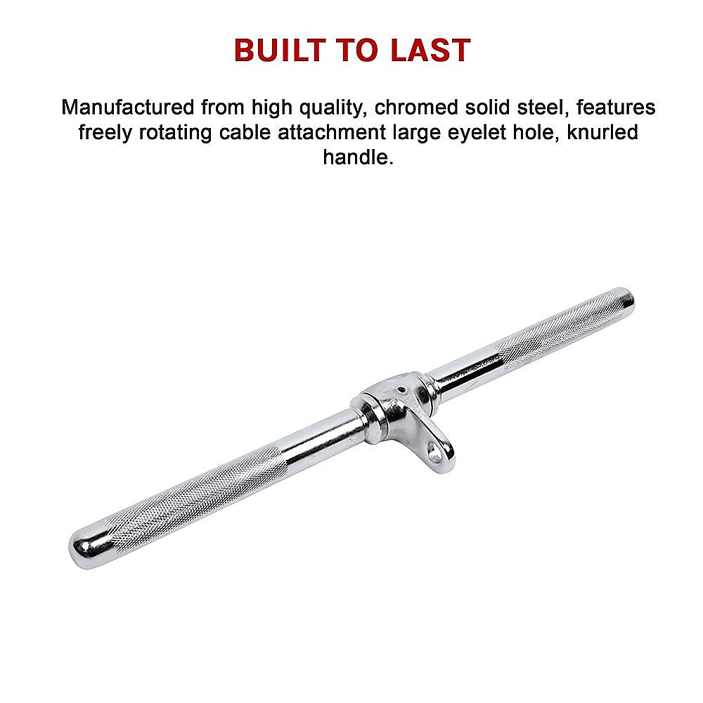 Revolving Straight Bar - Gym Cable Attachment for Tricep, Bicep & Pulley Workouts V63-782595