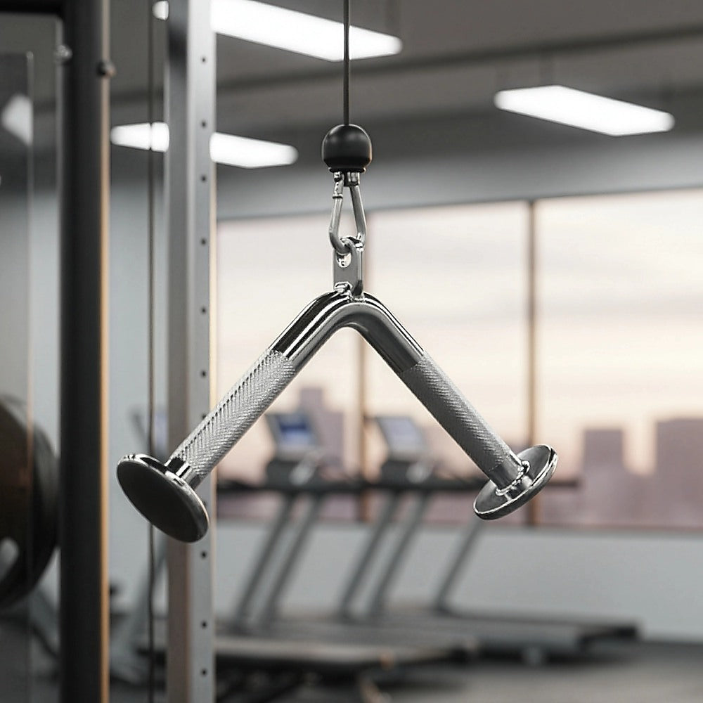 Triceps Press Push Down Bar - Gym Cable Attachment for Arm & Strength Training V63-782605