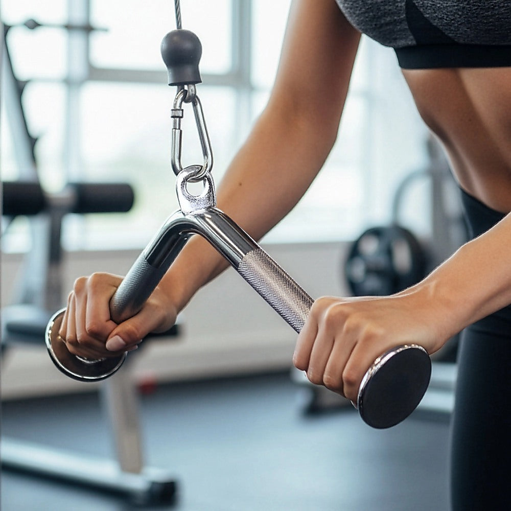 Triceps Press Push Down Bar - Gym Cable Attachment for Arm & Strength Training V63-782605