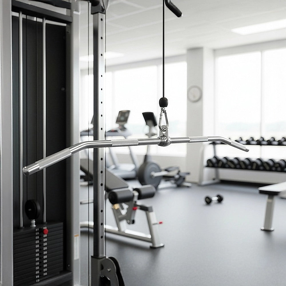 48" Lat Pulldown Bar Cable Attachment - Gym Handle for Back & Strength Training V63-782625