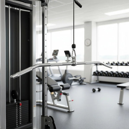 48" Lat Pulldown Bar Cable Attachment - Gym Handle for Back & Strength Training V63-782625