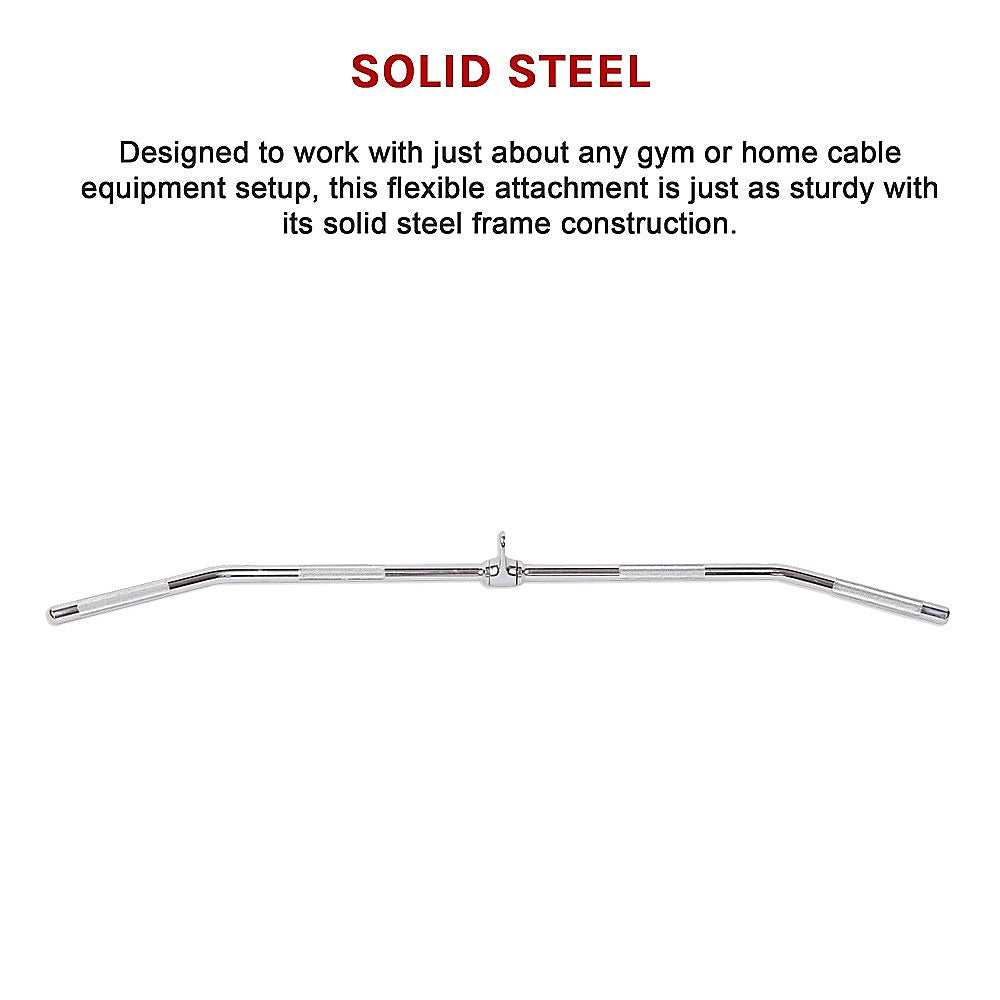 48" Lat Pulldown Bar Cable Attachment - Gym Handle for Back & Strength Training V63-782625
