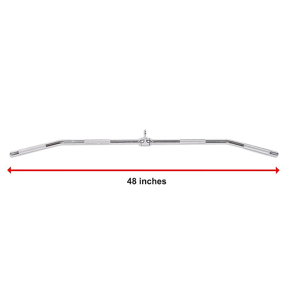 48" Lat Pulldown Bar Cable Attachment - Gym Handle for Back & Strength Training V63-782625