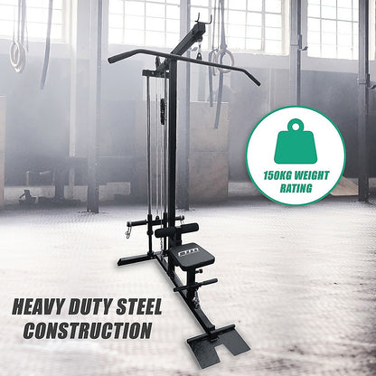 Lat Pulldown Low Row Fitness Machine - Home Gym Strength Trainer V63-782635