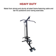 Lat Pulldown Low Row Fitness Machine - Home Gym Strength Trainer V63-782635