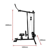 Lat Pulldown Low Row Fitness Machine - Home Gym Strength Trainer V63-782635
