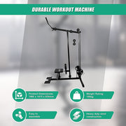 Lat Pulldown Low Row Fitness Machine - Home Gym Strength Trainer V63-782635