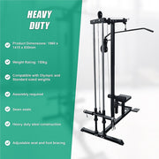 Lat Pulldown Low Row Fitness Machine - Home Gym Strength Trainer V63-782635