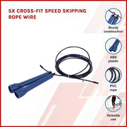 5x CrossFit Speed Skipping Rope Wire - Adjustable Jump Ropes for Fitness & Boxing V63-782645