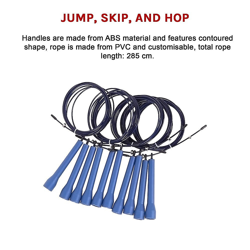 5x CrossFit Speed Skipping Rope Wire - Adjustable Jump Ropes for Fitness & Boxing V63-782645