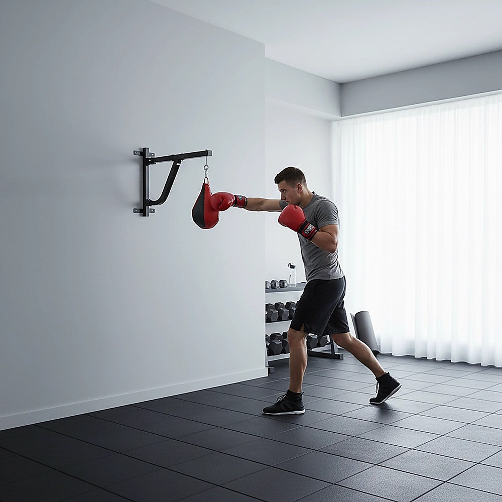 Boxing Punching Bag Wall Pivot Rack - Swivel Mount for Home Gym V63-782745