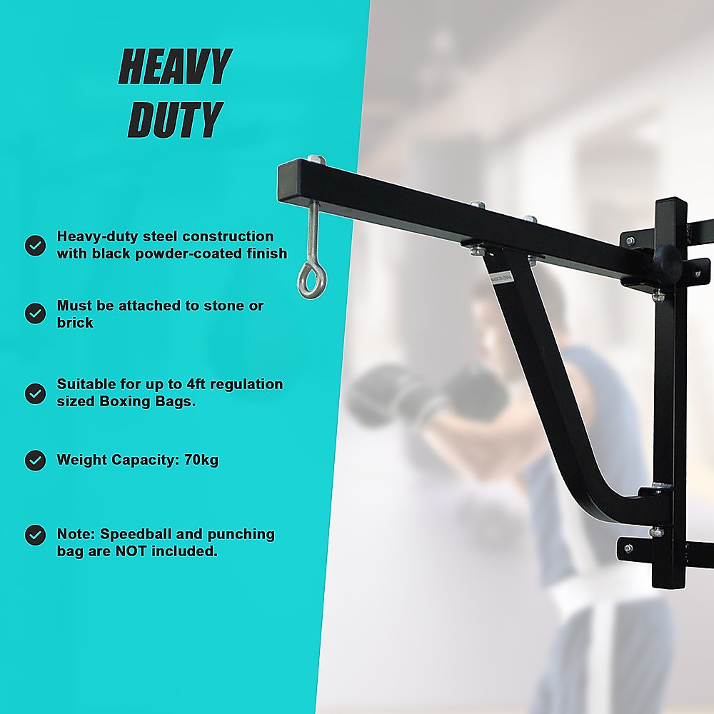 Boxing Punching Bag Wall Pivot Rack - Swivel Mount for Home Gym V63-782745