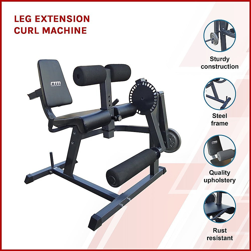 Leg Extension Curl Machine - Adjustable Home Gym Quad & Hamstring Workout Bench V63-782775