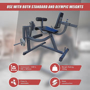 Leg Extension Curl Machine - Adjustable Home Gym Quad & Hamstring Workout Bench V63-782775