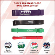 Super Resistance Loop Band Workout Set V63-783425