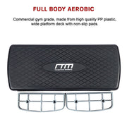 Aerobic Exercise 2-Block Bench Step – Adjustable Fitness Workout Stepper