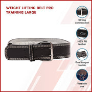 Weight Lifting Belt Pro Training Large Size